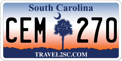 SC license plate CEM270