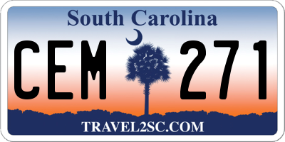 SC license plate CEM271