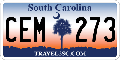 SC license plate CEM273