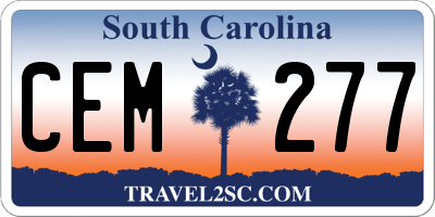 SC license plate CEM277