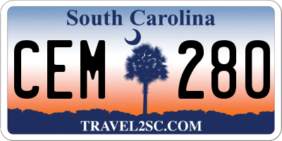 SC license plate CEM280