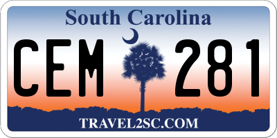 SC license plate CEM281
