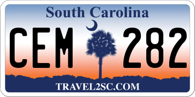 SC license plate CEM282