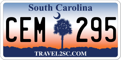 SC license plate CEM295