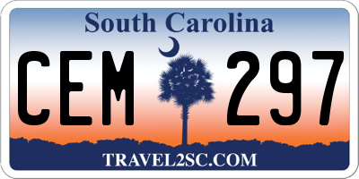 SC license plate CEM297
