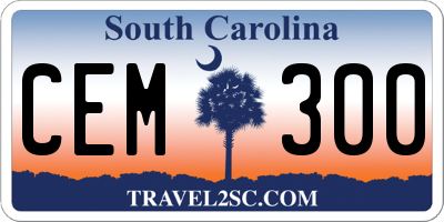 SC license plate CEM300