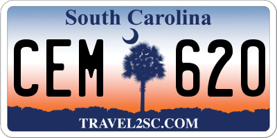 SC license plate CEM620