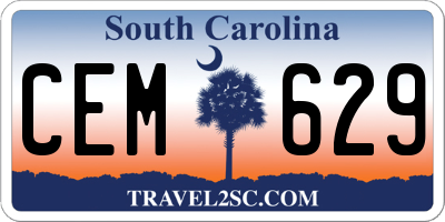 SC license plate CEM629