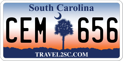 SC license plate CEM656