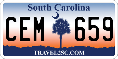 SC license plate CEM659