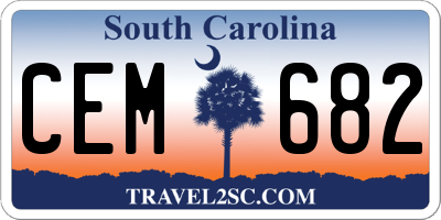 SC license plate CEM682