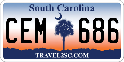 SC license plate CEM686