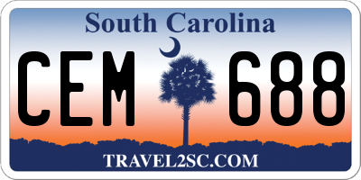 SC license plate CEM688