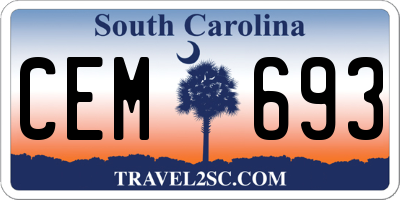 SC license plate CEM693