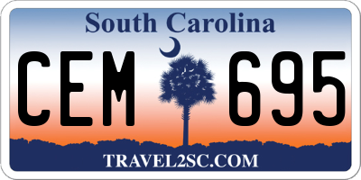 SC license plate CEM695
