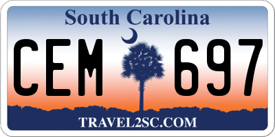 SC license plate CEM697