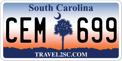 SC license plate CEM699