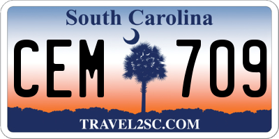 SC license plate CEM709