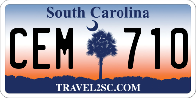 SC license plate CEM710