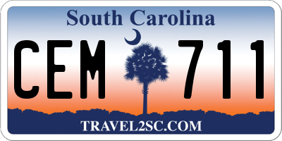 SC license plate CEM711
