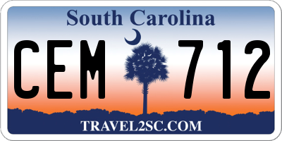 SC license plate CEM712