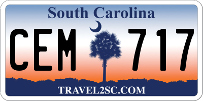 SC license plate CEM717