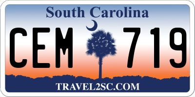 SC license plate CEM719