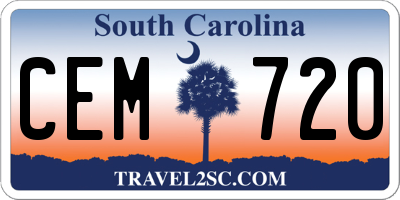 SC license plate CEM720