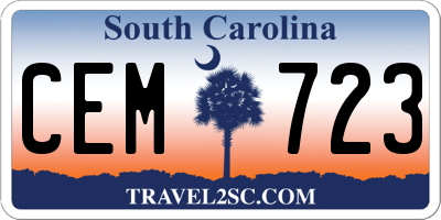 SC license plate CEM723