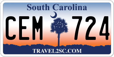 SC license plate CEM724