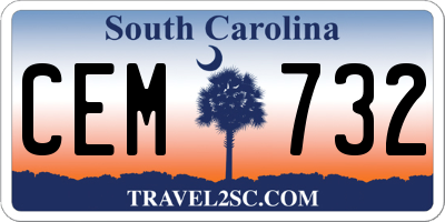SC license plate CEM732