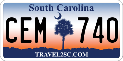 SC license plate CEM740