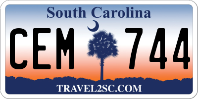 SC license plate CEM744