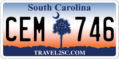 SC license plate CEM746