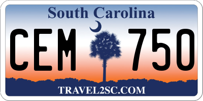 SC license plate CEM750