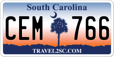 SC license plate CEM766