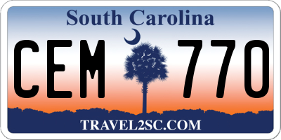 SC license plate CEM770