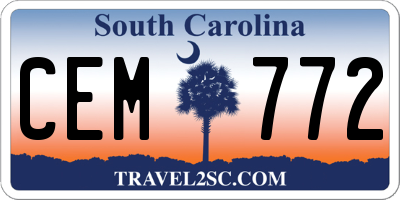 SC license plate CEM772