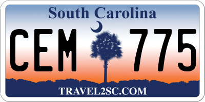 SC license plate CEM775