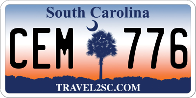 SC license plate CEM776