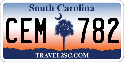 SC license plate CEM782