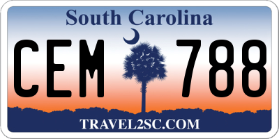 SC license plate CEM788