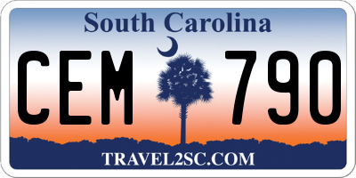 SC license plate CEM790