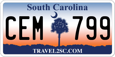 SC license plate CEM799