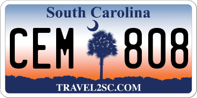 SC license plate CEM808