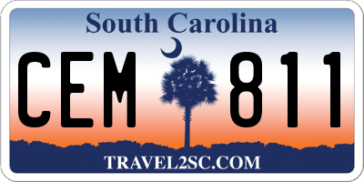 SC license plate CEM811