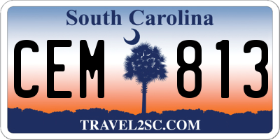 SC license plate CEM813