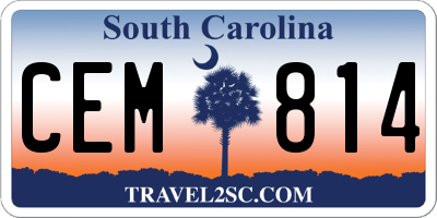 SC license plate CEM814