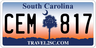 SC license plate CEM817