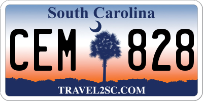 SC license plate CEM828